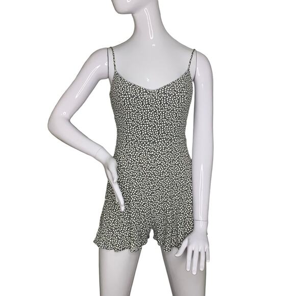 Zara Romper Floral Print Hidden Zipper on Back Size XS Adjustable Straps - Picture 1 of 12